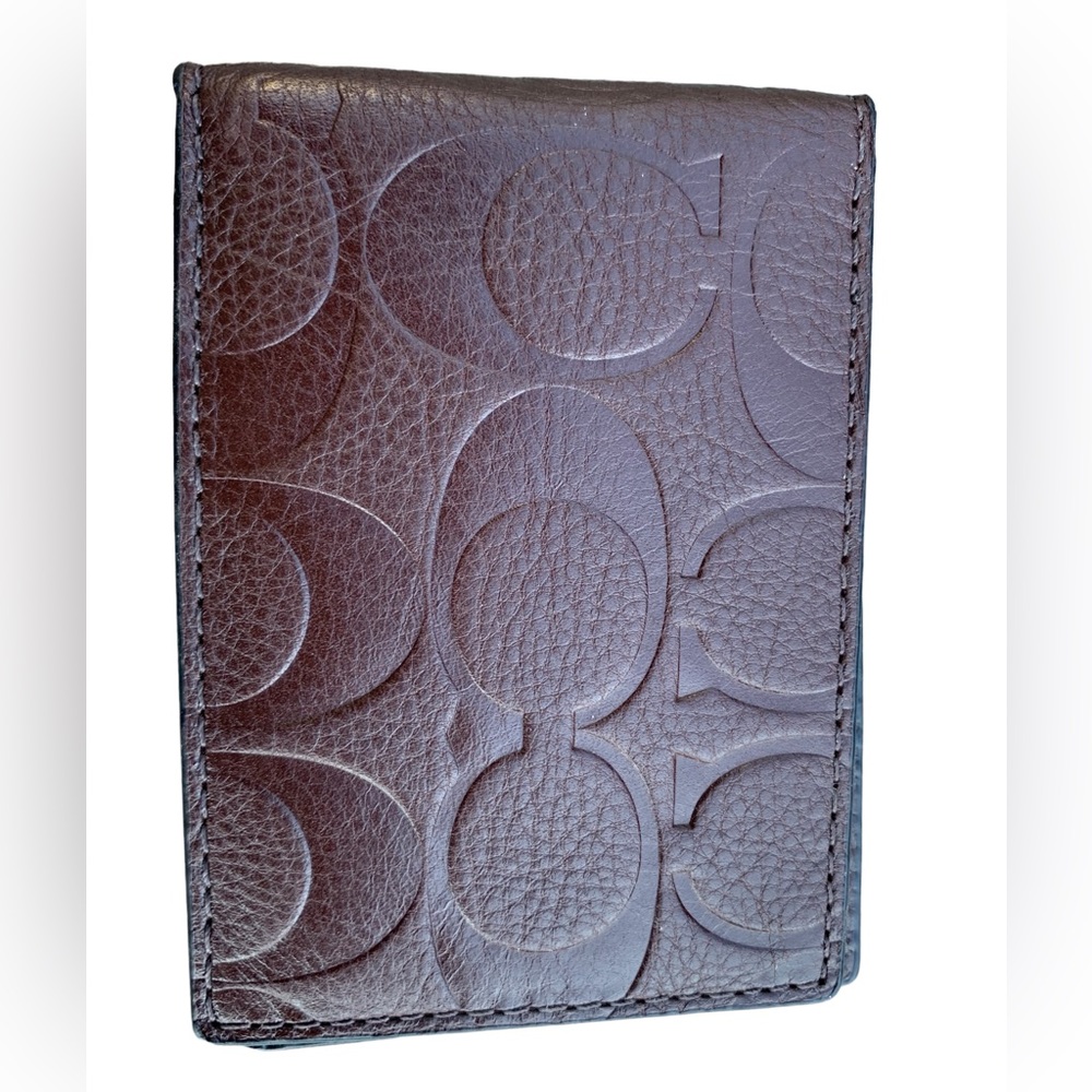 💯 Coach! Signature crossgrain leather Credit card